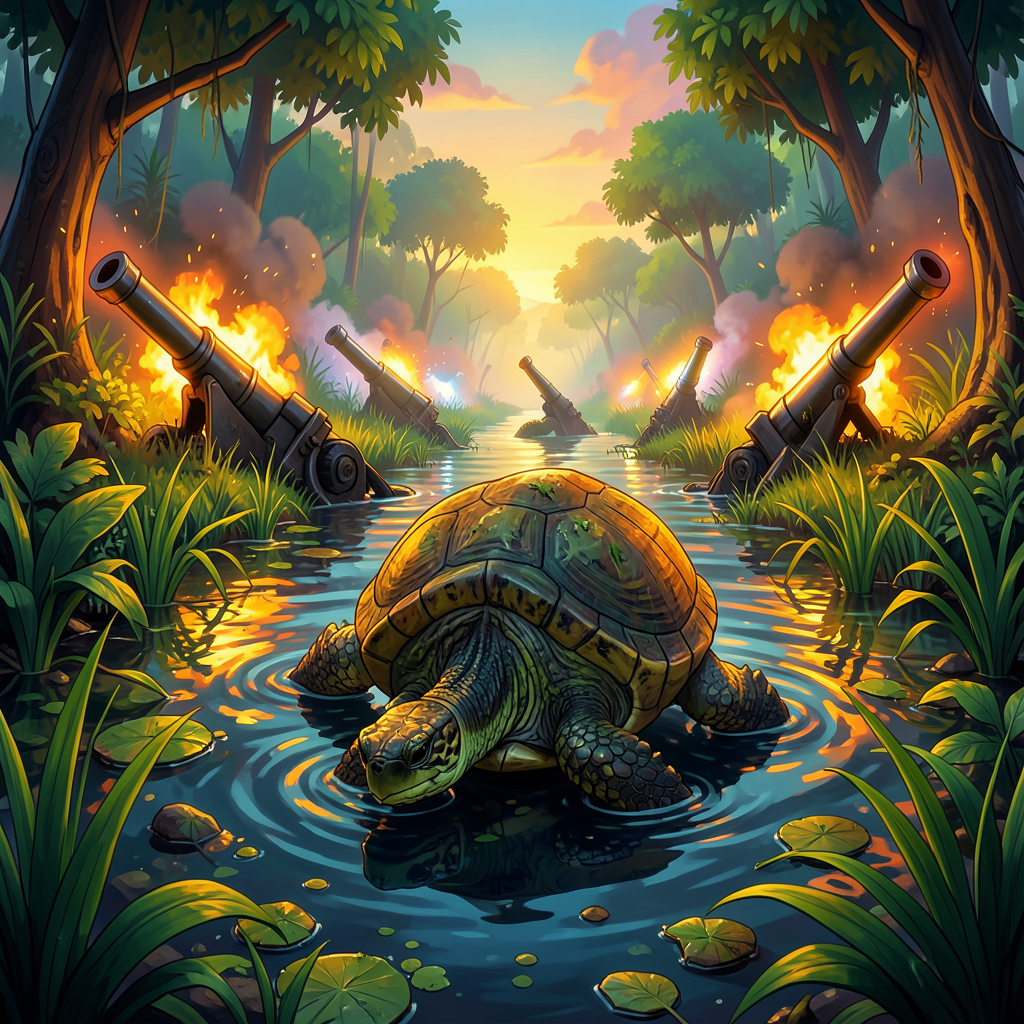 Turtle Artillery Combat